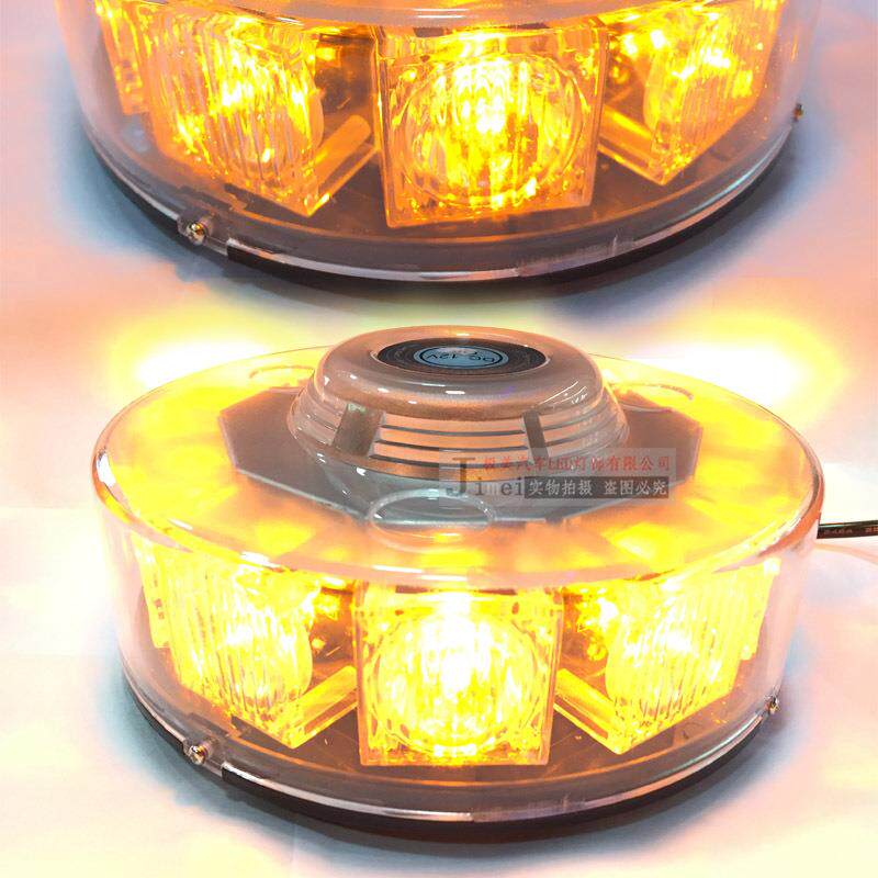 10LED30W圆形爆闪灯警示灯汽车LED车顶灯吸顶灯频闪灯