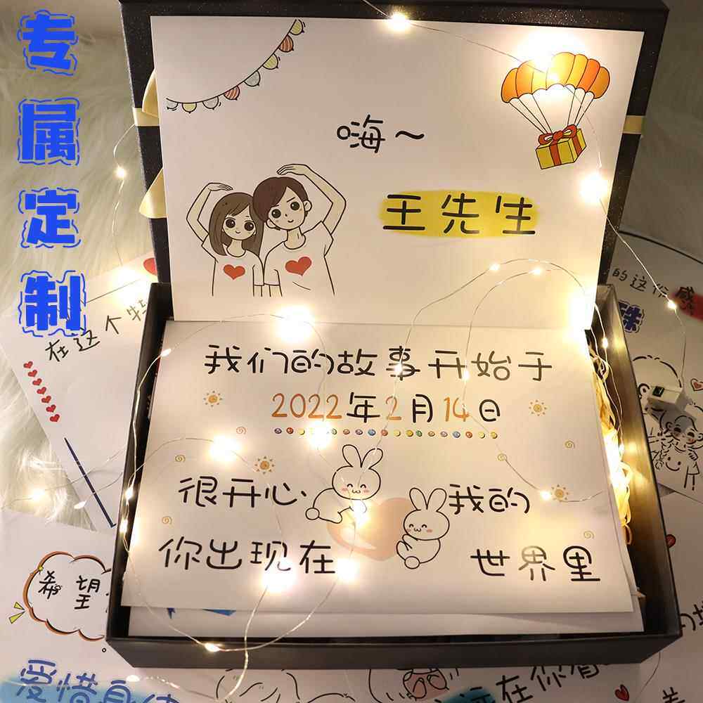 抖音网红贺卡生日送男女朋友爸爸定制手写祝福语创意贺卡拍照举牌
