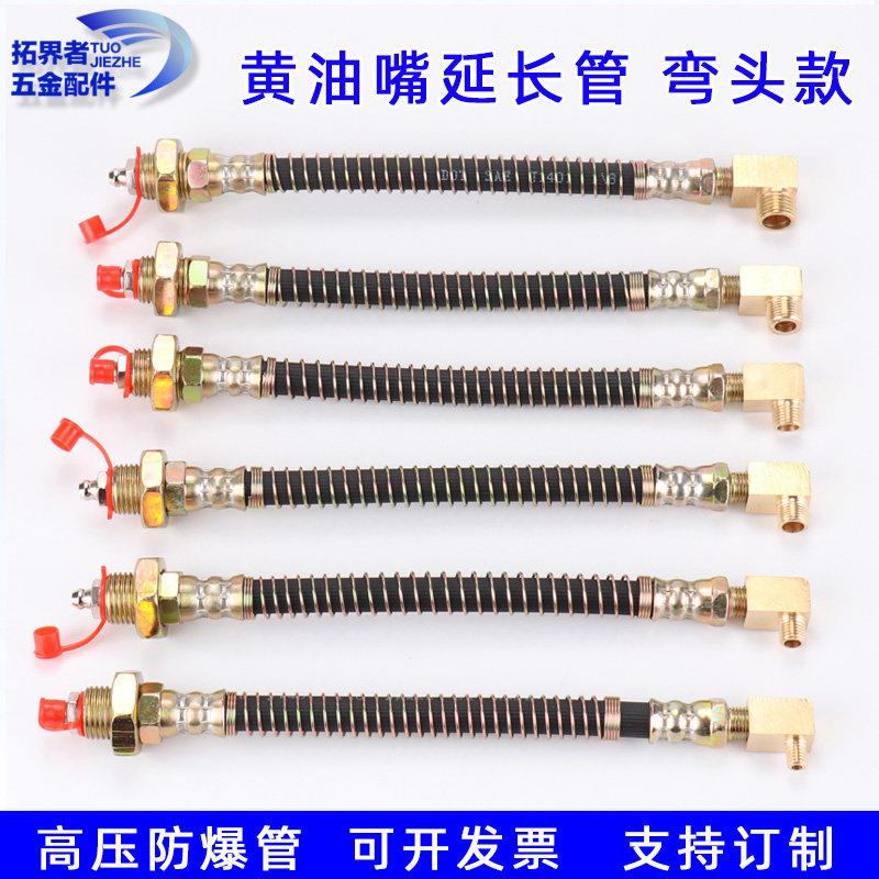 黄油嘴延长管弯头高压加长延伸软管固定注油嘴接头m6m8m10m12定制