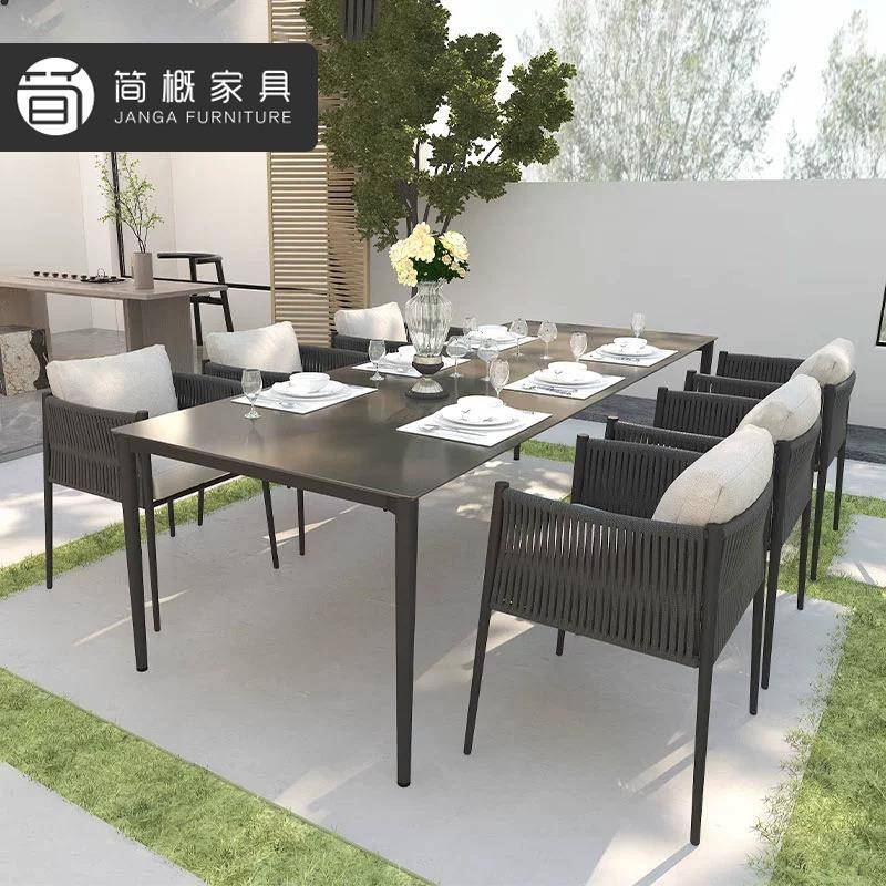 户外别墅花园桌椅庭院露台藤椅餐桌咖啡厅休闲酒店民宿吧椅桌组合