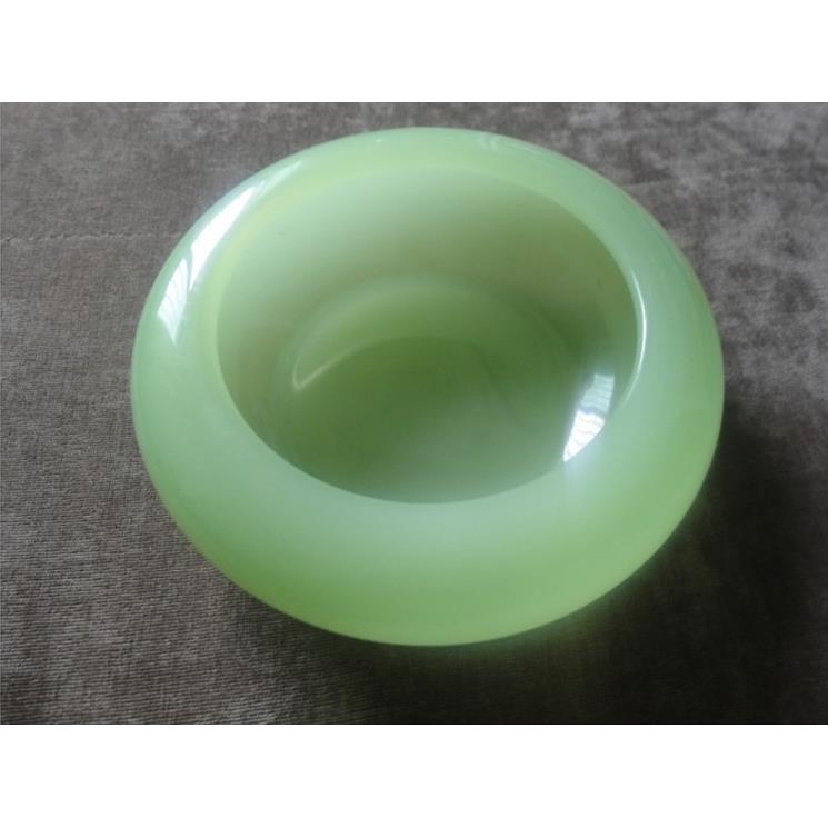 工艺玉石阿富汗玉蓝宝石烟灰缸釉面玉石饰品家居桌饰白色绿色