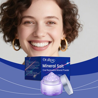 ORALHOE Purple Tooth Powder for Teeth Whitening, Gum Protect