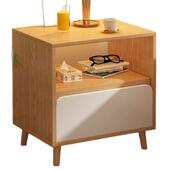 床头头柜现代简约92卧室床头置物架2025新款 易床收纳柜小简边型床