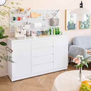 信工新款2024免拉手餐边柜40cm钢制橱柜带抽屉厨房收纳柜茶水柜