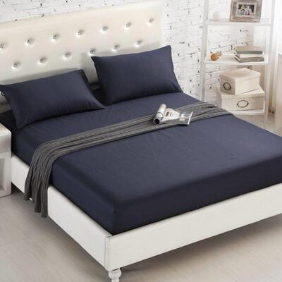solid bed mattress cover bed sheet fitted queen king外贸床笠