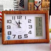 康巴斯闹钟现代极简主义客厅小时钟沉默老人大字桌面时钟卧室桌子