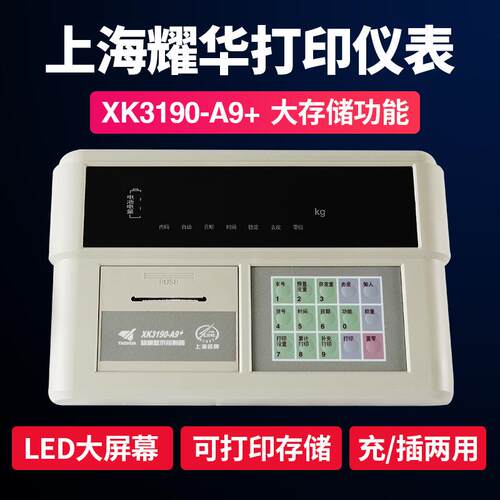 地双-层带3打印地SCS磅 3t小磅XK190A9P 电子平台秤带票据打印