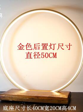 高档LE绿D禅意倒流缸悬壶根雕水灯意 新中式创植鱼招财猫装饰底座