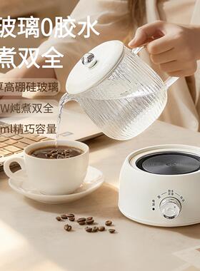 全玻璃养生壶办公室小型煮茶壶一人电炖杯迷你煮茶器烧水杯养生杯