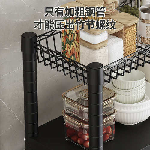 置推车旋转物移动货架厨房架多层收纳可微波炉家用可落地式落地架