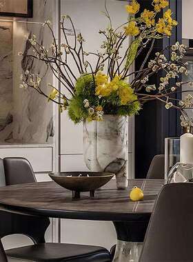 中古新中ES-A6361摆式高拼铜色软果盘件书房客厅茶几餐桌三足脚托