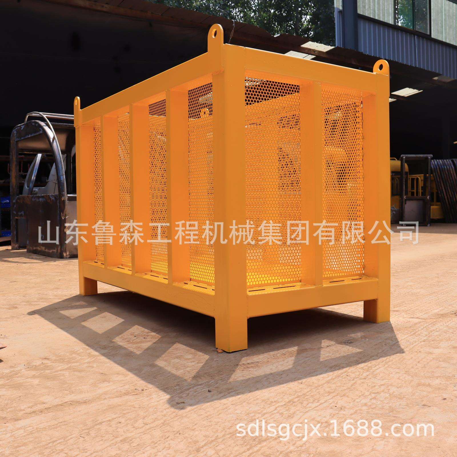 市政修路灯起重机吊篮 建筑工地用吊车吊篮 高空作业篮子