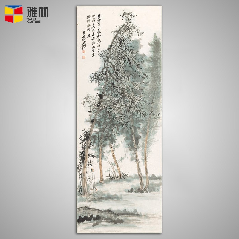 厂家直供张大千艺术微喷家居客厅书房装饰画花鸟墨竹字画画芯