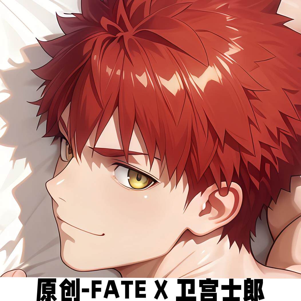 原创-男胸腹肌卫宫士郎fate等身抱枕定制二次元人形腐女帅哥