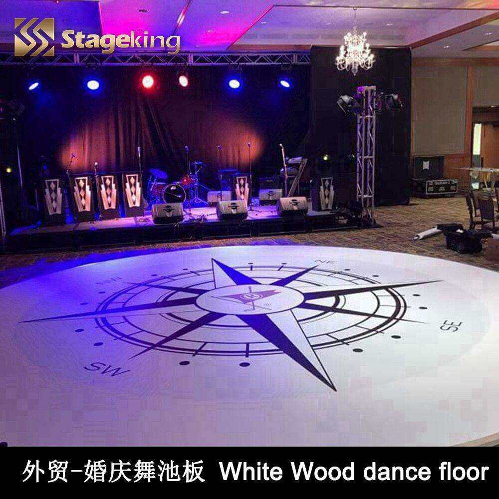 1x1m防水白色6米20ft直径圆形sico dance floor婚礼地板舞池板