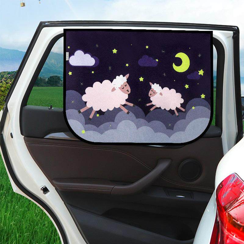 汽车内防晒隔热双层遮阳挡自动磁性伸缩车帘车载遮光板侧窗车窗帘