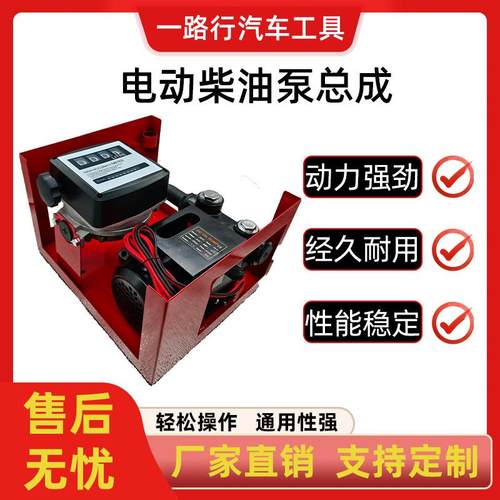 抽油泵总成直流便携式电动抽油泵厂家直供12V24V-550W套装输油泵