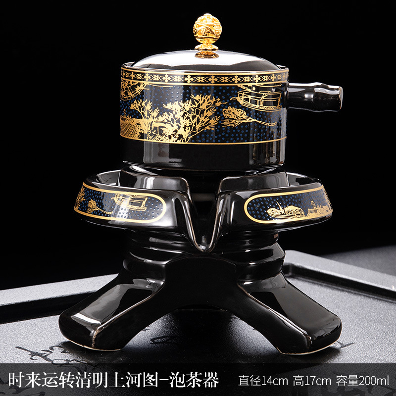 功夫茶茶具套装懒人石磨整套茶具