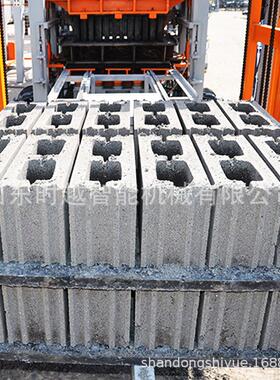 时越QT5-15全自动液压水泥免烧空心砖实心砖路沿石制砖机出口