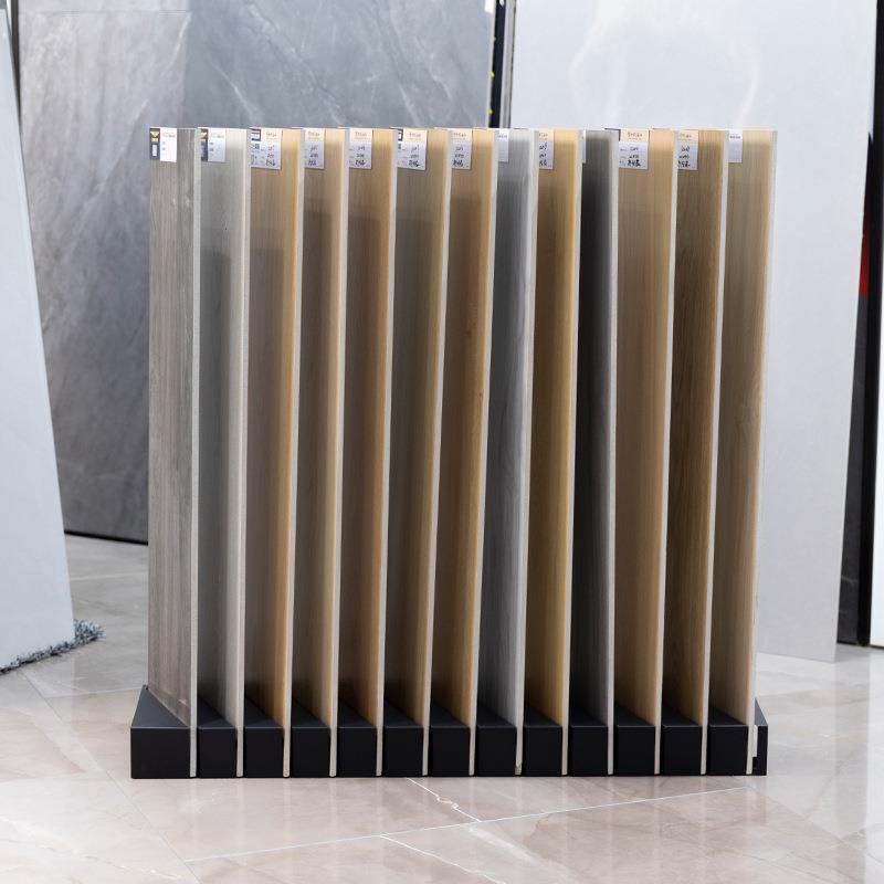 瓷砖展示架木纹砖墙砖斜插架石材样品展架木地板样板架落地式