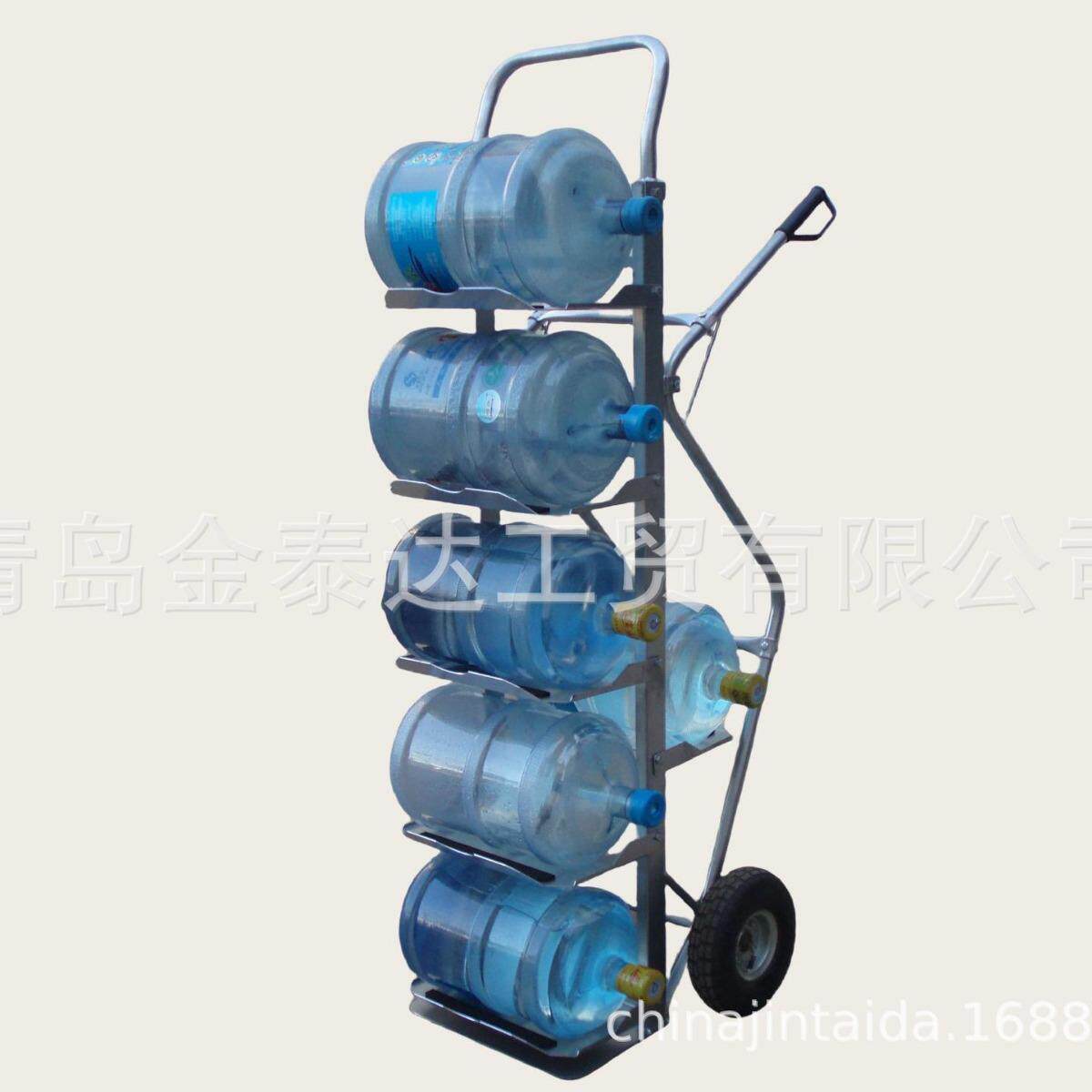 青岛工厂大桶水推车两轮四轮矿泉水桶手推车水桶拉货车水车