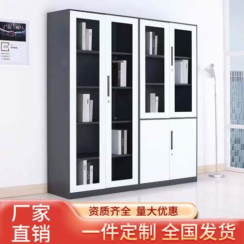钢制套色窄边拆装文件柜办公资料柜档案柜家用储物柜带锁更衣柜