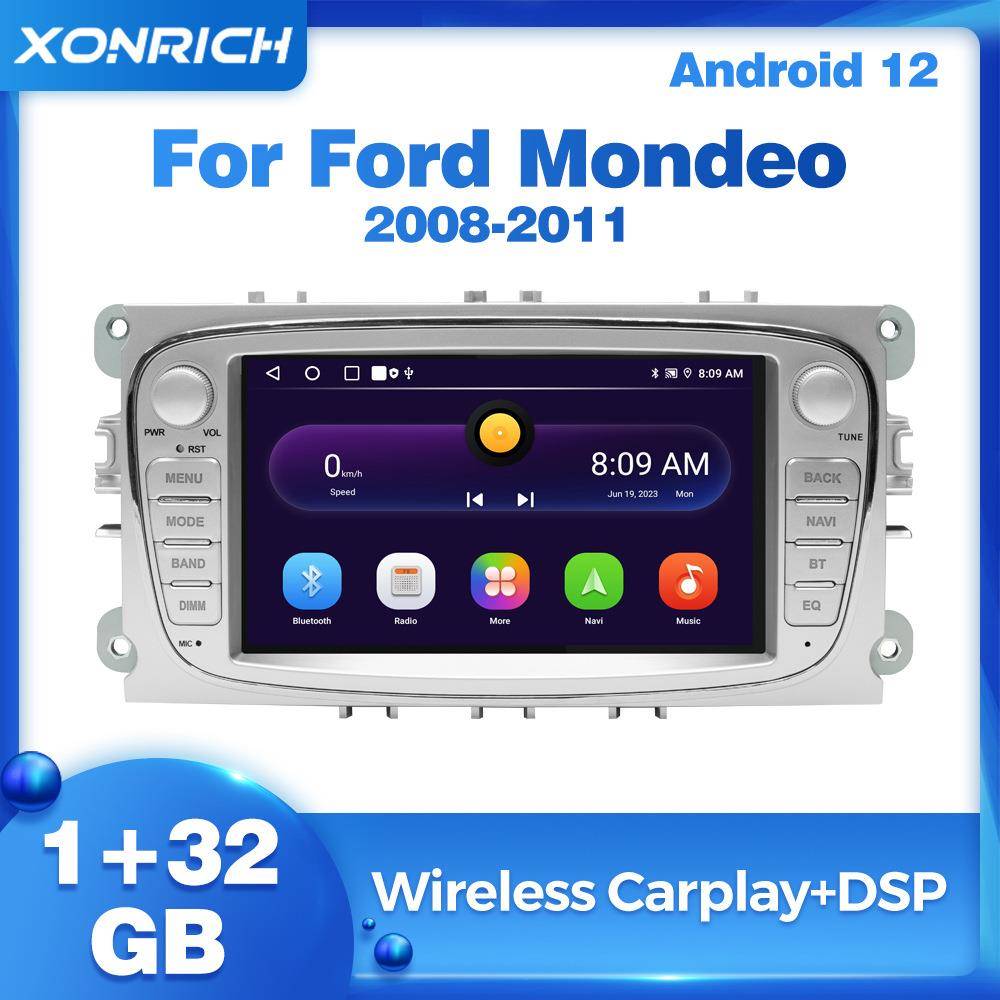 适用福克斯Ford Focus Mendo 2008-2012银色改装安卓车载导航仪播