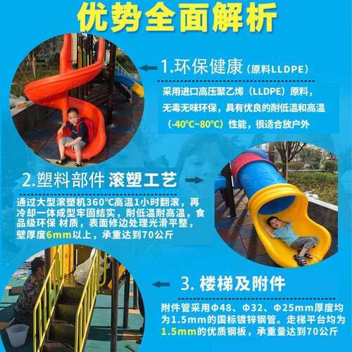 儿童滑滑梯户外小区公园广场滑梯秋千组合游乐园室外游乐设备设施