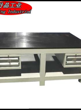 XM-DJ800四工位钢板钳工台模具工作台虎钳台多加厚多工位