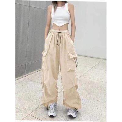 Vintage Cargo Pants Baggy Jeans Women Fashion 90s Streetwea