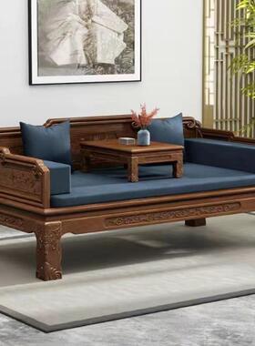 源头工厂价TXP2罗汉床床中式老榆木花梨木小户型沙发客三件套组合