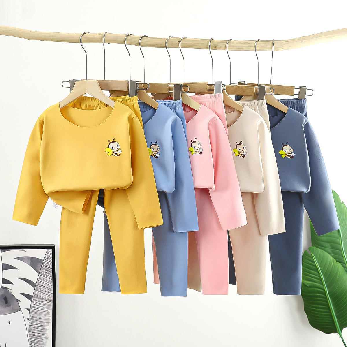 儿童德绒套装秋冬男女童秋衣秋裤中大童睡衣保暖内衣家居服童装