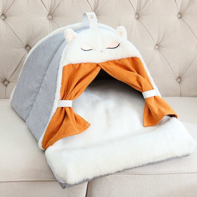 帐篷别墅猫四季冬季猫宠物用品床封闭式猫窝通用可屋拆洗猫咪保暖