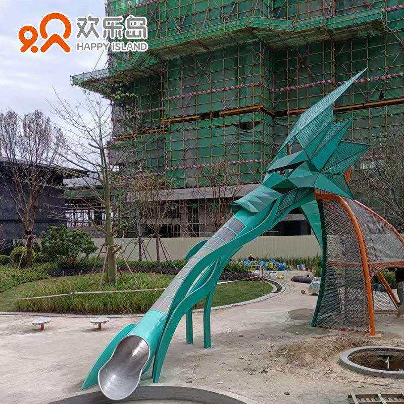 游乐场滑梯厂家组合滑梯室内外儿童大型滑梯千纸鹤无动力游乐设备