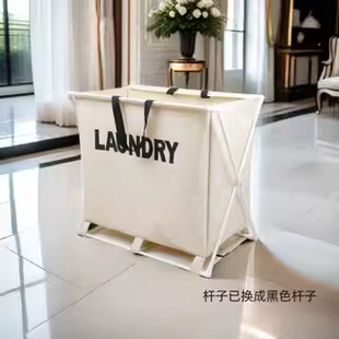 舒十北欧风大容量手提可折叠宿舍脏衣物收纳桶家用布艺脏衣篓防水
