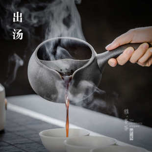 家用围炉煮茶电陶炉陶瓷茶壶罐罐茶煮茶炉煮茶器 侧把茶道煮茶壶