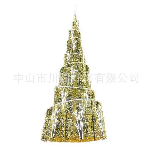 led大型圣诞树造型灯广场商场美陈观光节布置摆件发光圣诞树灯