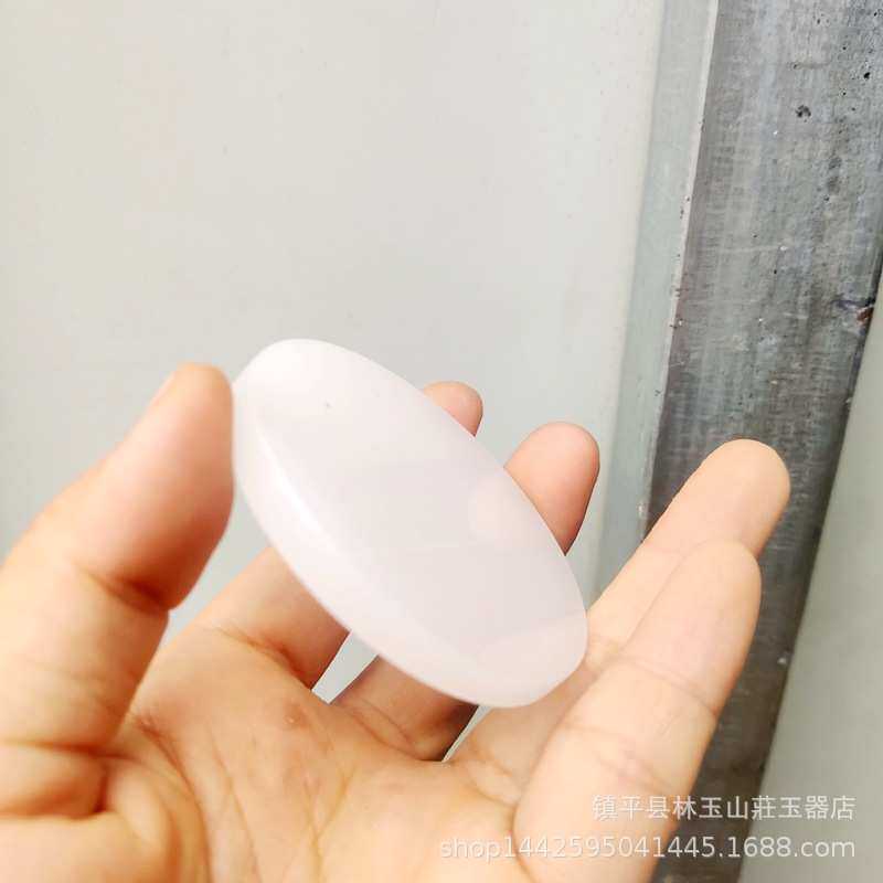 玉石加工 白玉镶嵌玉石圆片工厂定制大小规格 玉石圆环加工