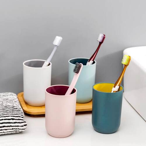 Creative Portable Toothbrush and Rinse Cup | Cute Matte Plas