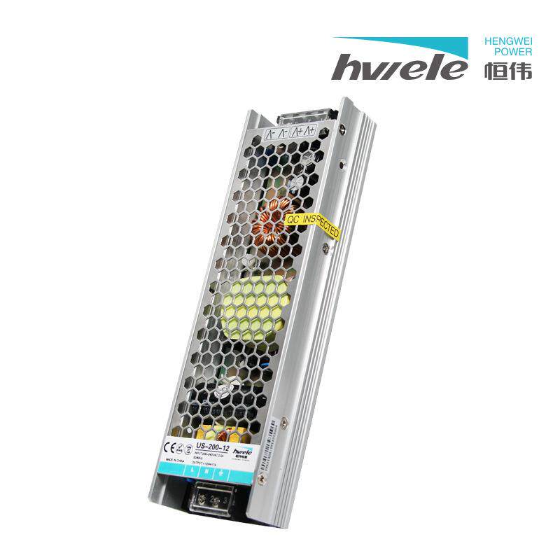 US-200-12开关电源长条型灯带交流转直流变压器照明集中led