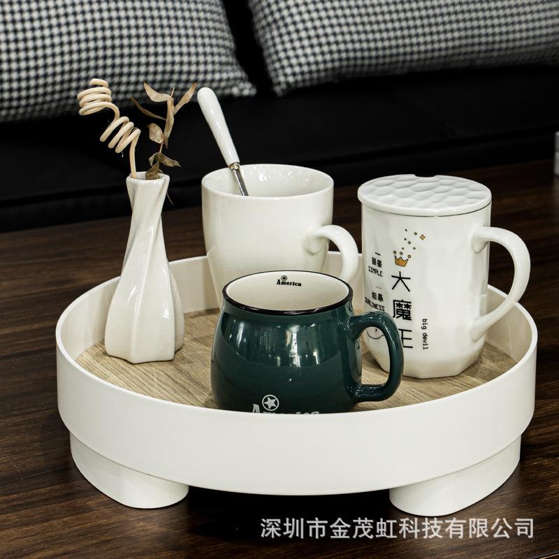 收托盘玄关进/面门口钥匙杂物桌香水香纳薰化妆品盒子控遥器放置
