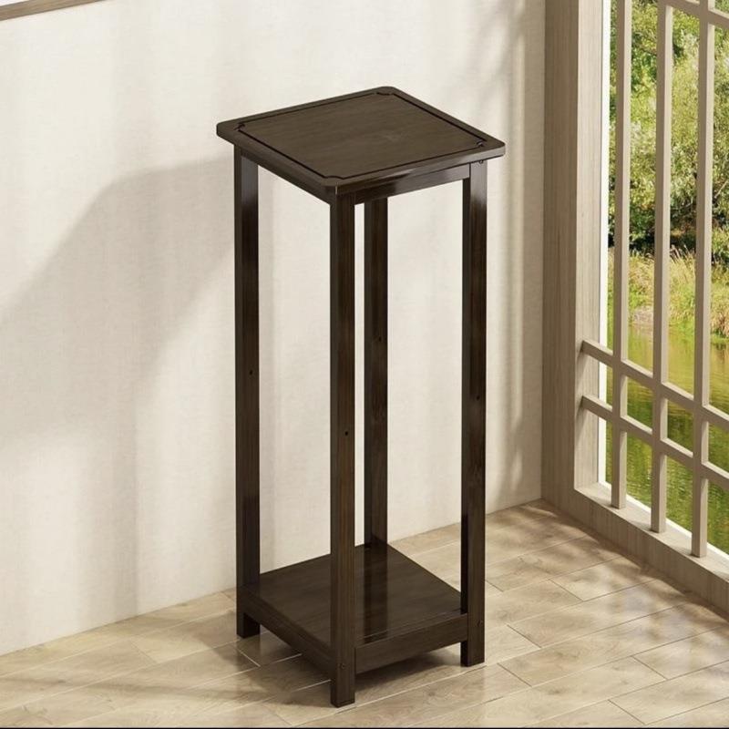 客厅电视柜两边摆设花架实木中式花台阳台家用落地式室内置物架多