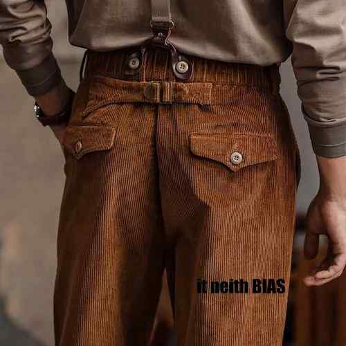 it neith BIAS美式工装背带裤男阿美咔叽灯芯绒裤子英伦雅痞百搭