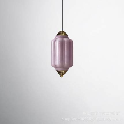 宋代美学茶玻吊璃灯新中式古典卧室床头吊线灯室餐厅民吧718宿台