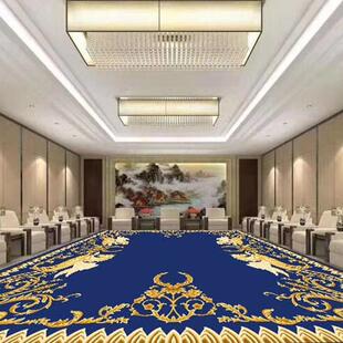 高级会客接待室地毯纯羊毛手工毯商用大面积防滑静音地垫定 做