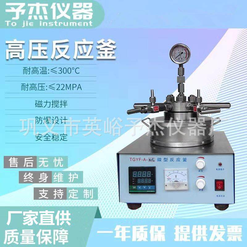 予杰仪器不锈钢高温高压反应釜实验室磁力搅拌式简易升降