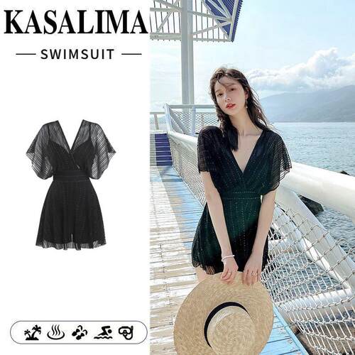 Small chest one-piece swimsuit for women, slim and