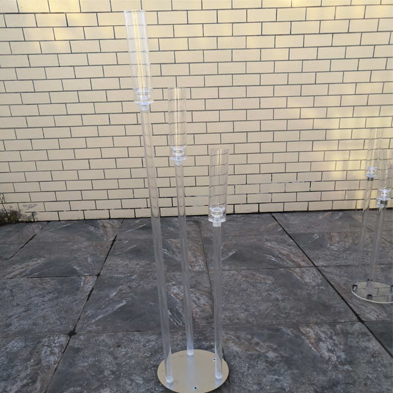 铁艺水晶路引婚礼场景装饰亚克力路引摆件透明烛台灯饰婚庆道具