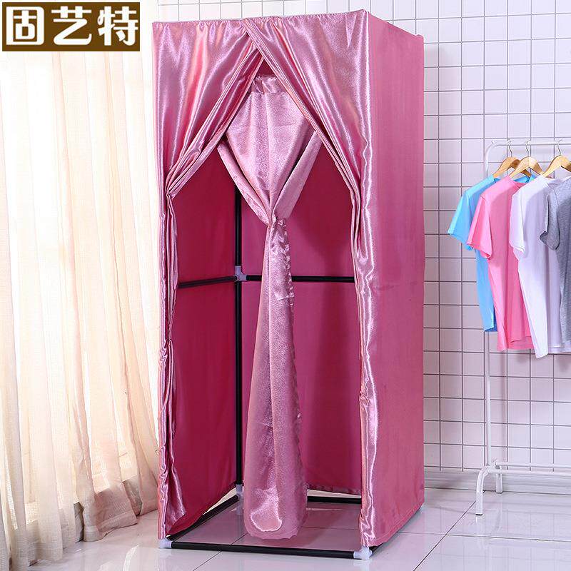临时试衣间门帘服装店墙角简易可折叠移动角落更换衣室架子中岛架
