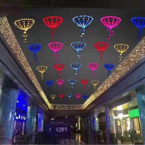 LED伞形雨挂工树户外CAX防水灯伞造型装饰街道景观装饰夜景亮化程